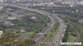 國5北返車潮（翻攝畫面）