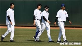 ▲世界棒球經典賽台灣隊投手曾仁和、黃子鵬、陳冠宇、陳禹勳。（圖／記者劉彥池攝影）