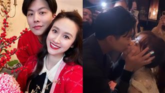 Sandy深情激吻帥尪10秒　超閃畫面流出