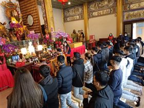 ▲民眾參加祈福法會補運、補財庫。（圖／太初玄清宮）