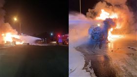 台中港,管制站,開車,火燒車