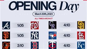 ▲大聯盟2023年開幕戰組合。（圖／取自MLB FB）