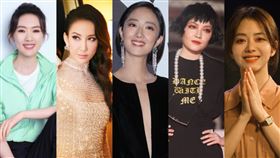 童瑤、李玟、桂綸鎂、范曉萱、譚松韵。（合成圖／翻攝自童瑤、李玟、譚松韵微博／記者邱榮吉、楊澍攝影）