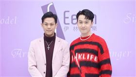 張雁名（右）宣布老婆懷孕。（圖／記者邱榮吉攝影）