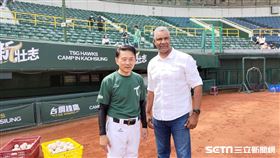 ▲澄清湖球場台鋼雄鷹春訓洪一中路易士。（圖／記者蕭保祥攝影）