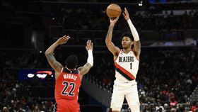 ▲西蒙斯（Anfernee Simons）投進9顆三分球平本季新高。（圖／美聯社／達志影像）