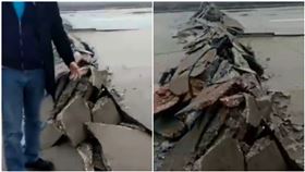 土耳其哈塔伊機場跑道裂開。（圖／翻攝自推特@ankara_cevirme）