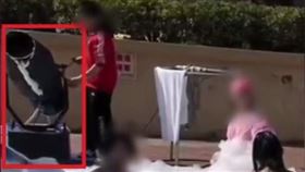 男童在飯店泳池玩泡泡，慘遭電擊死亡。（圖／翻攝自微博）