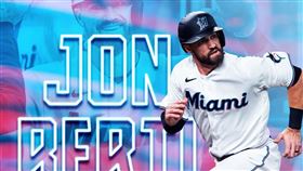 ▲Jon Berti。（資料照／取自邁阿密馬林魚FB）
