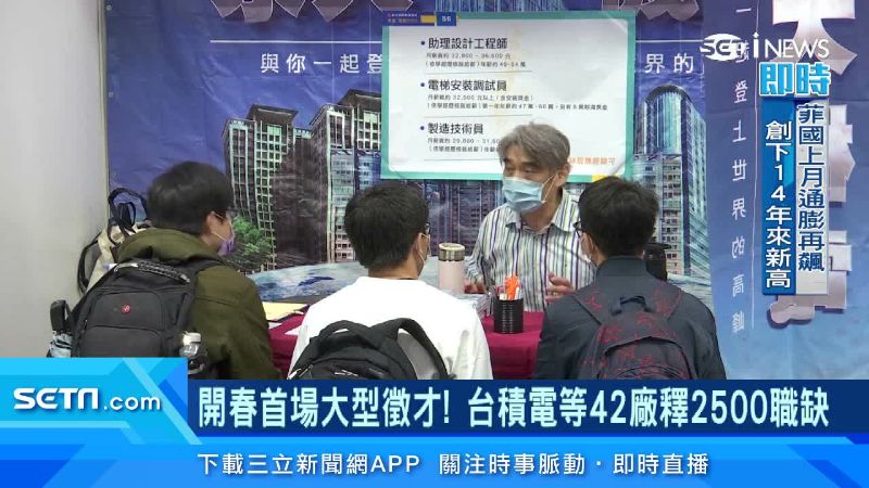 年後5.2萬企業徵才　職缺數近百萬創新高