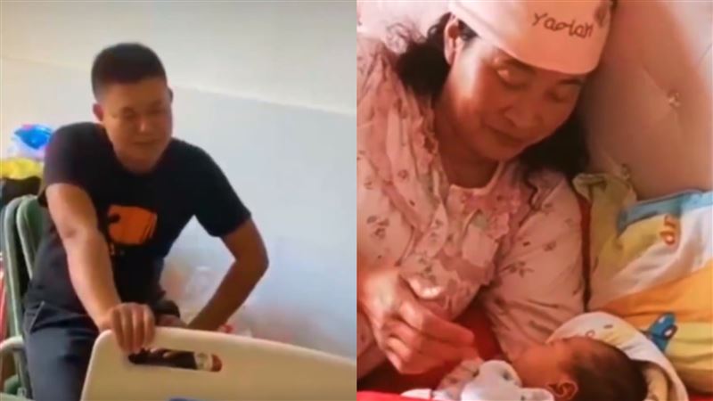 大兒子已經30歲！56歲婦再產子　全家看傻