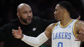 威斯布魯克前役中場傳出與湖人主帥漢姆在更衣室激烈言語交流。（資料圖／美聯社／達志影像）