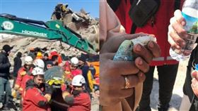 土耳其強震男童遭活埋５５小時 圖/@aleksandraopal2推特、@anadoluajansi推特