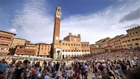 義大利托斯卡尼（Tuscan）大區知名觀光古城西恩那（Siena）。（圖／美聯社／達志影像）