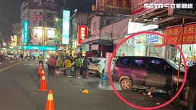 台中男子開車疑似癲癇發作，南屯區衝撞6車衝進牛肉麵店，造成2女輕重傷。（圖／民眾提供）