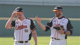 ▲布雷克、羅昂春訓。（圖／統一獅球團提供）