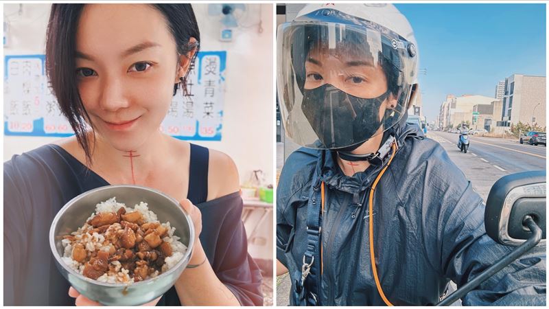 女星騎車遇1事險開噴　網笑：台南的日常