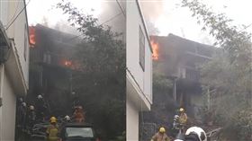 南港研究院路四段一處民宅起火。（圖／記者李依璇翻攝）