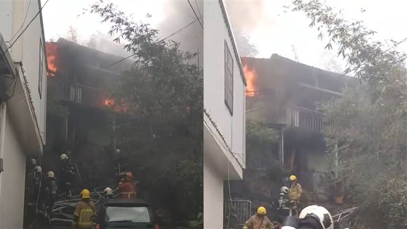 南港研究院路2樓民宅陷火海　黑煙狂竄