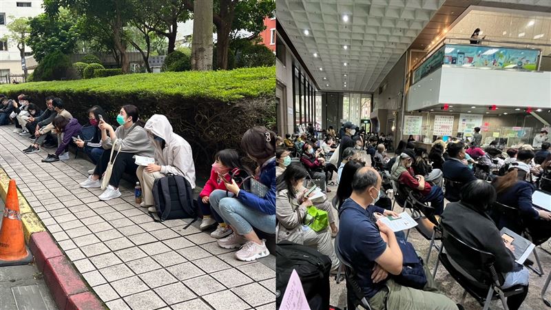 直擊／蹲地等4小時！換護照潮癱瘓外交部