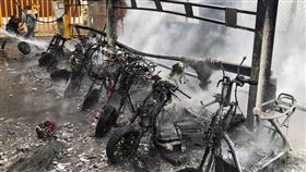 電動腳踏車,電池,焚毀,火警（圖／翻攝畫面）