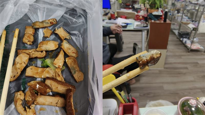 便當吃到「發霉豆乾」業者：是茄子染色