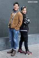 葛斯齊、圤智雨三立新聞網專訪。（記者邱榮吉/攝影）