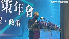 金仁寶董事長許勝雄今日以生策會顧問身分出席「2023生策年會」。（圖／記者吳康瑋攝）