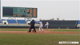 ▲林振瑋投練習賽。（圖／記者蕭保祥攝影）