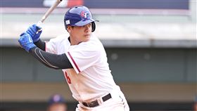 ▲世界棒球經典賽台灣隊集訓，野手張育成。（圖／中華職棒大聯盟提供）