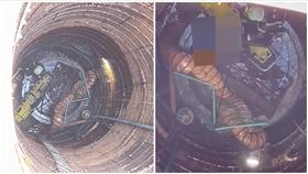 工作井,墜井,陳俞安,吊掛,桃園（圖／翻攝畫面）