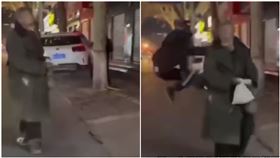 3屁孩當街「狠踹拾荒老人」！7秒殘忍畫面曝光…網怒了：道德淪喪（圖／翻攝自搜狐新聞）