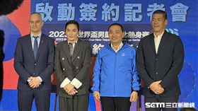 2023年世界盃男籃新北熱身賽啟動簽約記者會。（圖／記者蔡厚瑄攝影）