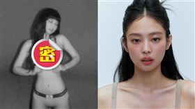 Jennie內衣照因濾鏡特效乍看像沒穿。（圖／翻攝自Jennie IG）