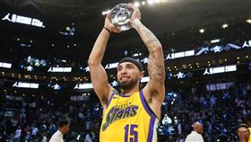 ▲鵜鶘二年級生艾瓦拉多（Jose Alvarado）進致命3分球，率隊贏得NBA新秀對抗賽。（圖／美聯社／達志影像）