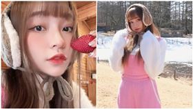 零下6度滑雪！林襄「軟萌粉嫩穿搭」融化全網　日本粉絲也凍未條（圖／翻攝自林襄IG）