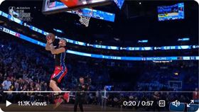 ▲空中轉身540度反扣！麥克隆（Mac McClung）奪灌籃大賽冠軍。（圖／翻攝自NBA推特）