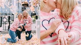 「胖艾美」瑞貝爾威爾森與女友求婚成功 。（圖／翻攝自rebelwilson IG）