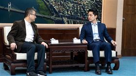 蔣萬安接待上海代表團。（圖／北市府提供）