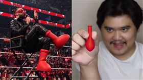 原子小金剛「巨大紅靴 Big Red Boots」、Lowcostcosplay。（圖／翻攝自推特、Lowcostcosplay 臉書）