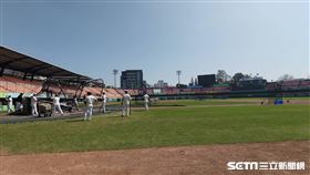 ▲培證英雄二軍到台南球場與統一獅練習賽。（圖／記者蕭保祥攝影）