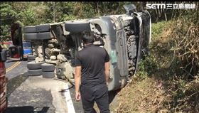 台南,山路,砂石車,179線,貨車,翻覆,受困