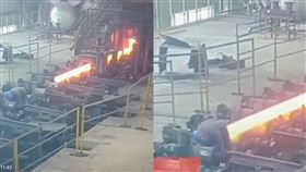工人上班慘遭「爆菊」！炙熱鋼條直接插過來　驚悚27秒全嚇瘋▲（圖／翻攝自搜狐千里眼）