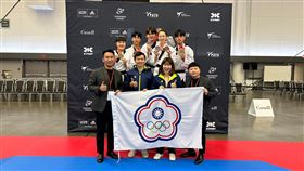 台灣跆拳道品勢代表隊24日在加拿大公開賽拿下2金3銀1銅。（圖／翻攝自跆拳道協會FB）