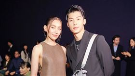 Bella（左）米蘭時裝週同框許光漢（右）。（圖／翻攝自Bella IG）