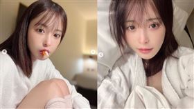 桃乃木香奈嗑台灣美食。（圖／翻攝自桃乃木香奈 IG）