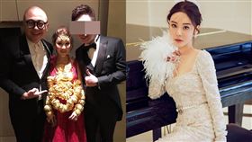 蔡天鳳2016年再婚嫁給譚仔太子爺，禮服掛滿金飾令人印象深刻。（圖／翻攝自林盛斌臉書）