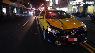行人過馬路遭計程車撞飛命危　畫面曝光