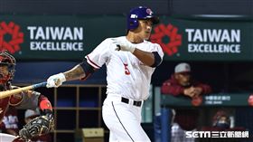 ▲世界棒球經典賽，台灣隊首場熱身賽對戰樂天桃猿，外野手林子偉。（圖／記者劉彥池攝影）