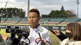 台灣隊王柏融。（圖／記者蔡厚瑄攝影）